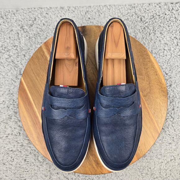 Sperry Mens 10.5 Top Sider Gold Cup Cabo Plushwave Navy Leather Penny Loafer - Picture 5 of 12